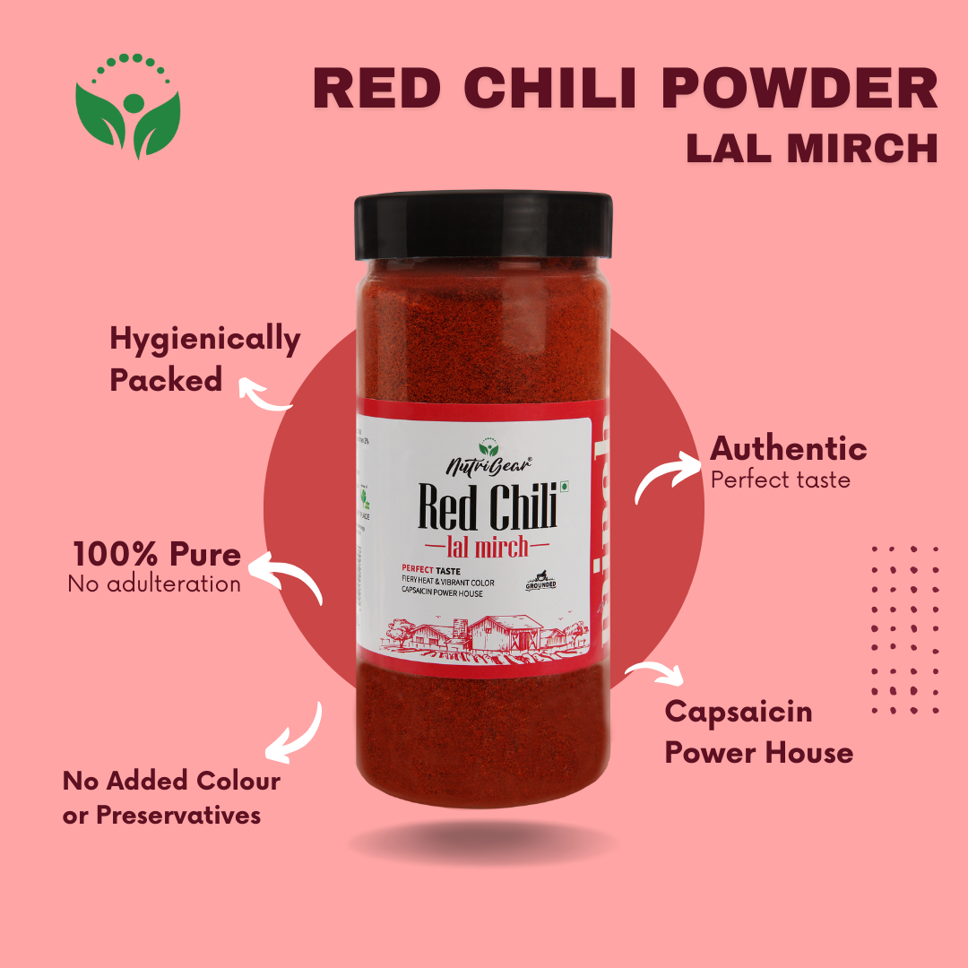 NutriGear Grounded Red Chilli / Lal Mirch Powder (200gms)