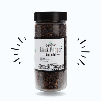 NutriGear Whole Black Pepper / Kali Miri (200gms)