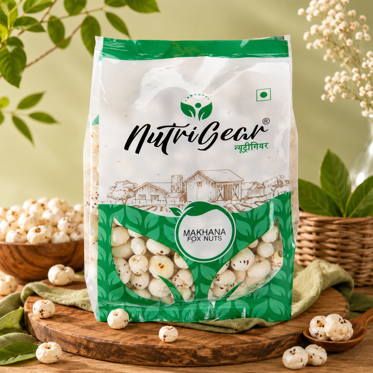 Premia 150 Raw Makhana · 150g · Big Size 5 plus (15mm+)