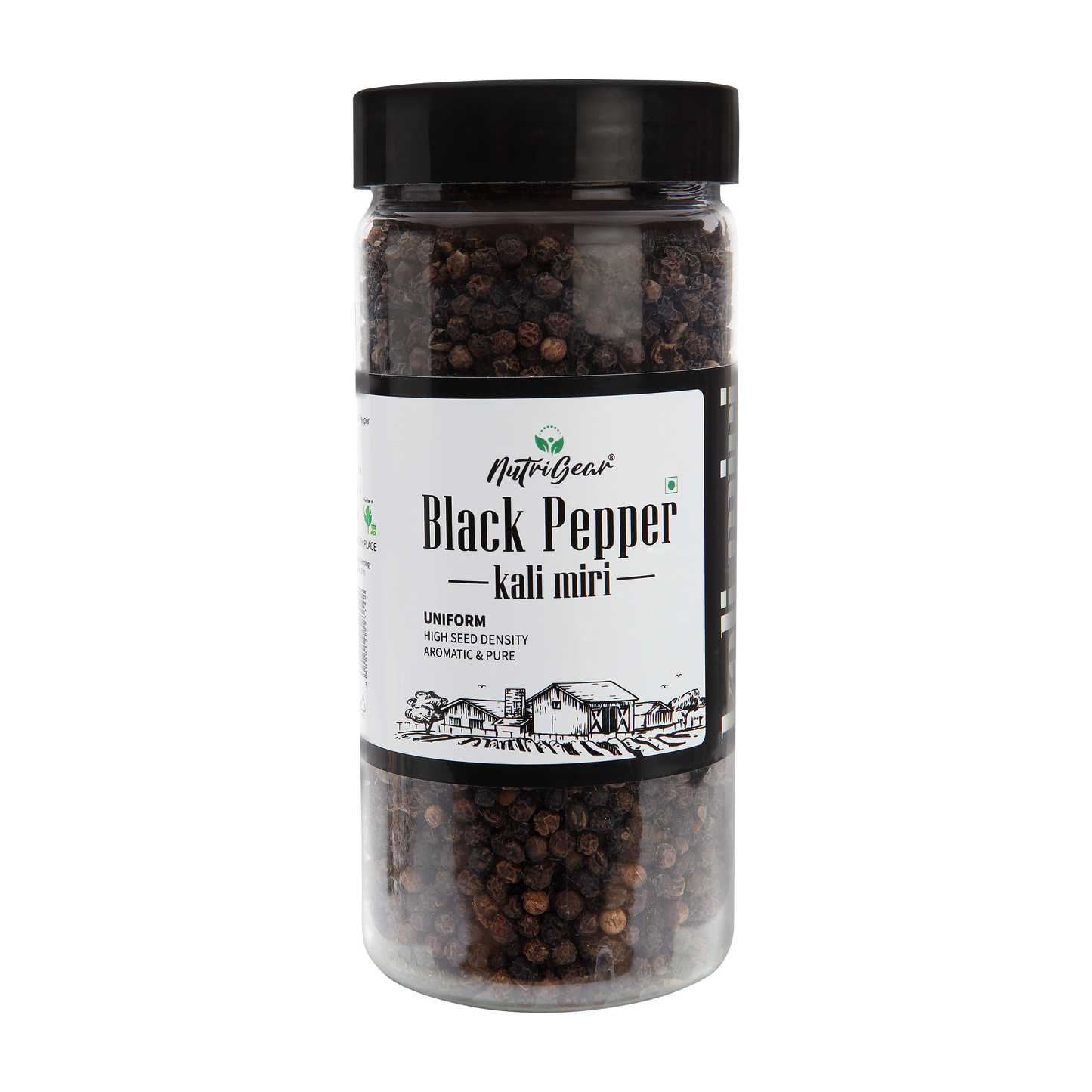 NutriGear Whole Black Pepper / Kali Miri (200gms)