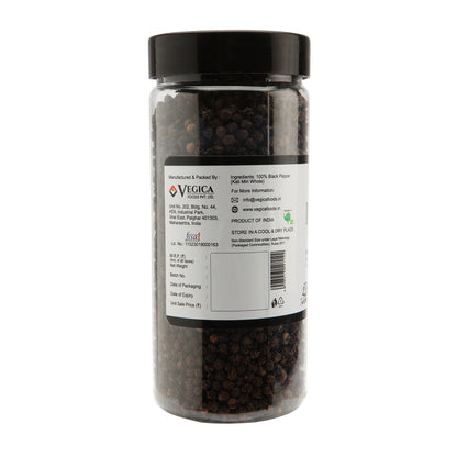 NutriGear Whole Black Pepper / Kali Miri (200gms)