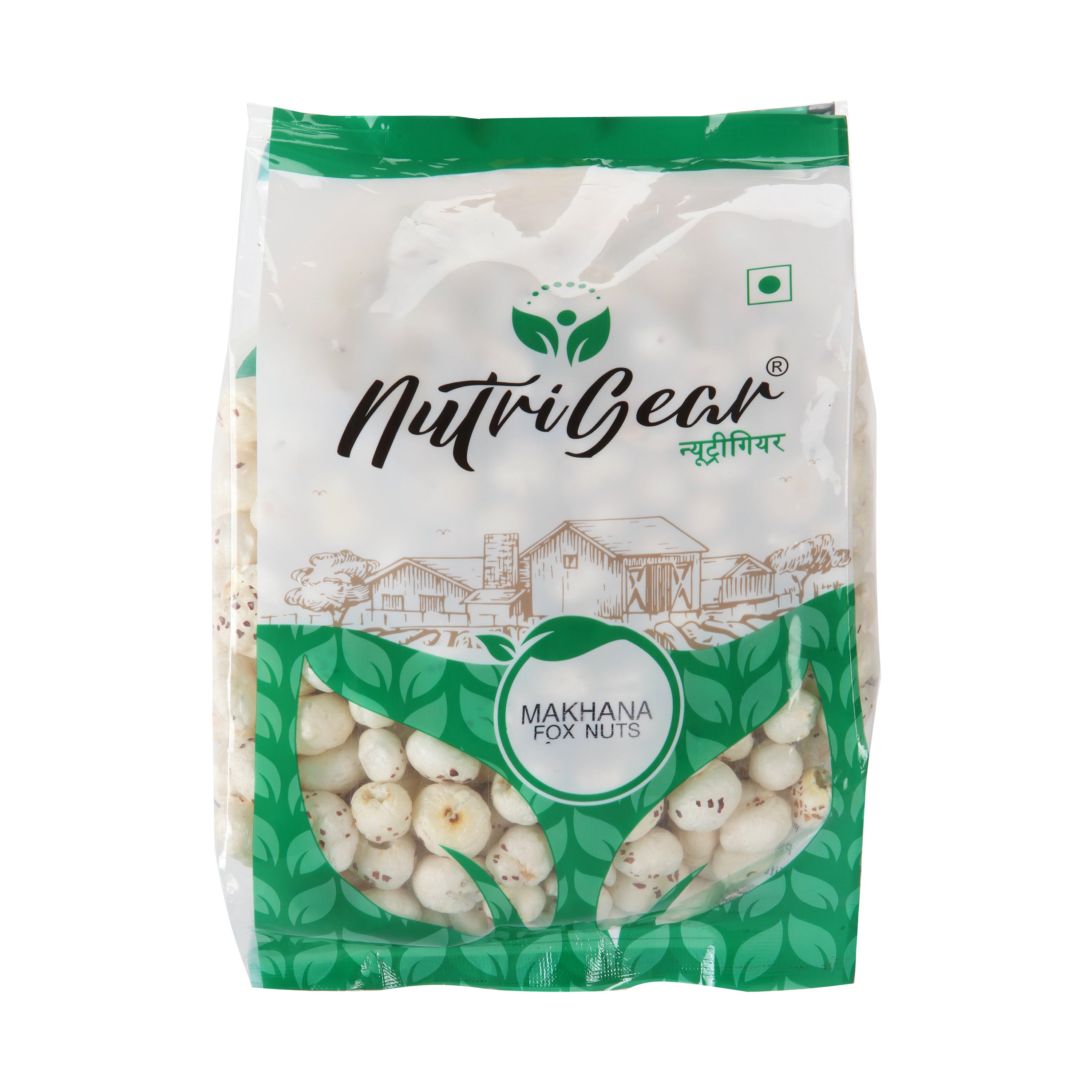 NutriGear makhana fox nuts packaging on a white background 5 soota plus